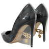 Dolce & Gabbana Black Leather Heels Pumps Plastic Wrapped Shoes