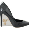 Dolce & Gabbana Black Leather Heels Pumps Plastic Wrapped Shoes