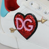 Dolce & Gabbana White Leather Sneaker Portofino Logo Heart Shoes