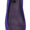 Dolce & Gabbana Purple Suede Crystals Loafers Flats Shoes