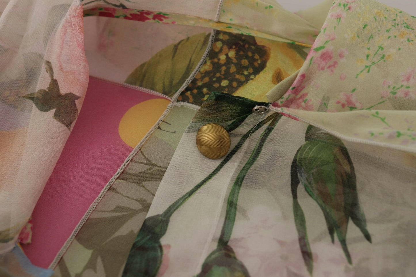 Chemisier à col lavallière en soie multicolore Dolce &amp; Gabbana