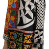 Dolce &amp; Gabbana, mehrfarbig bedrucktes, lockeres Langarmshirt im Barockstil