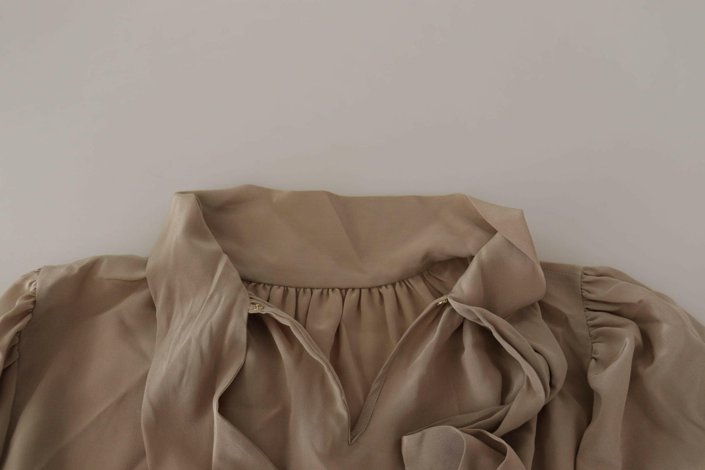 Chemisier élégant à col Ascot en soie Dolce &amp; Gabbana