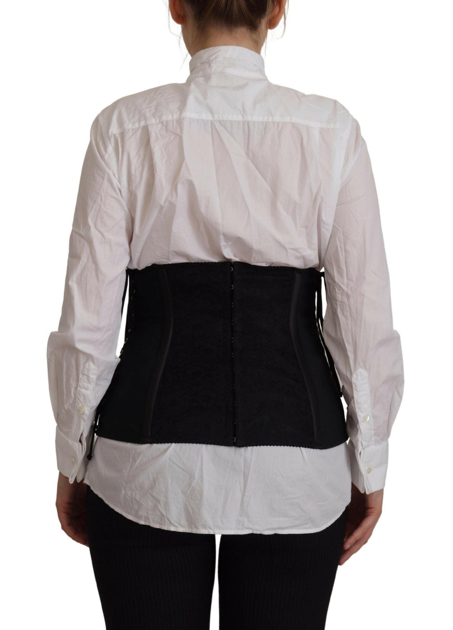 Dolce &amp; Gabbana Élégant haut corset noir à bretelles