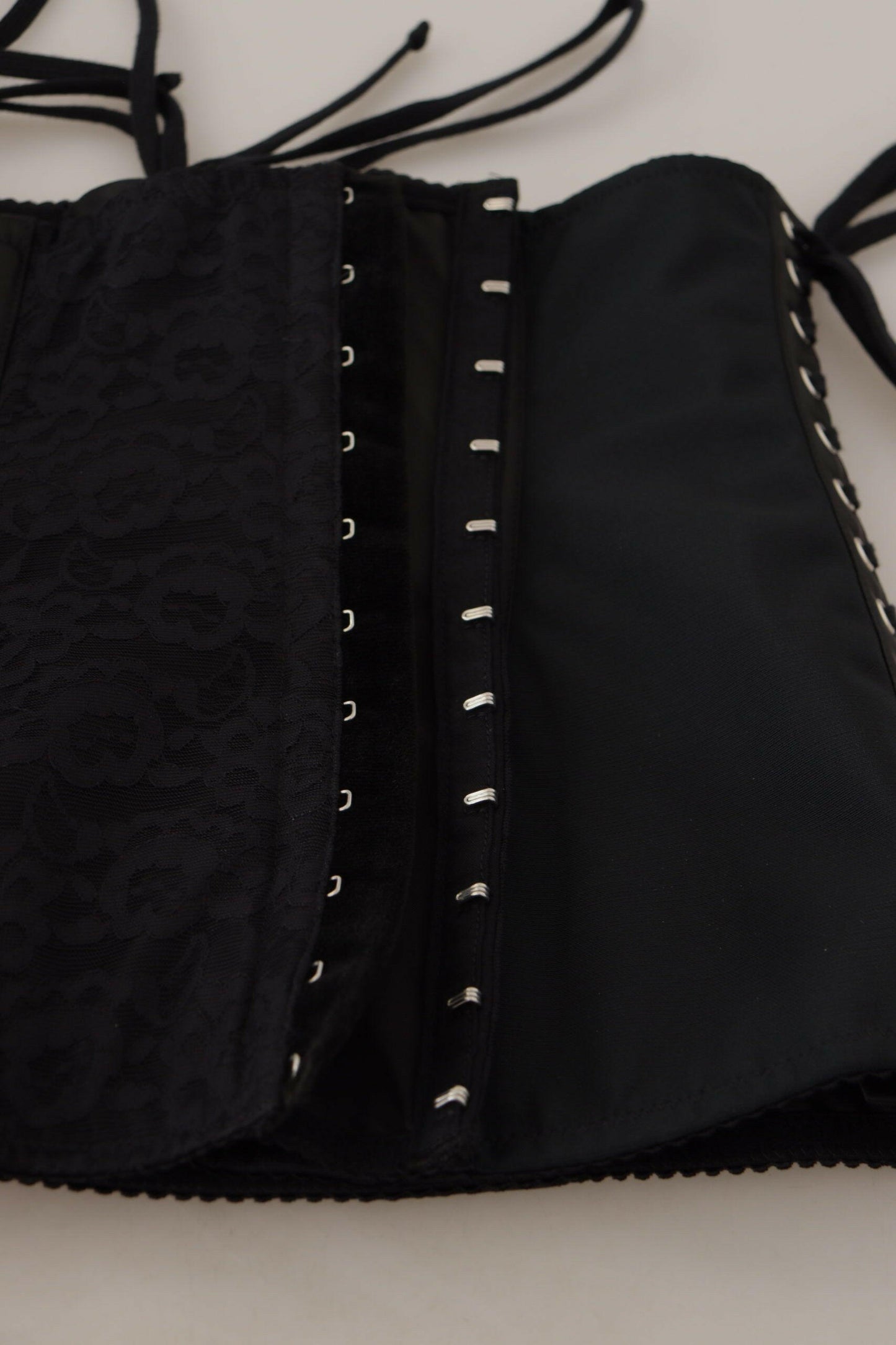 Dolce &amp; Gabbana Élégant haut corset noir à bretelles