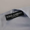Dolce &amp; Gabbana – Blaues Midikleid aus Viskose mit Blumenapplikation