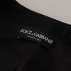 Dolce &amp; Gabbana - Veste noire élégante à boutons-pression avec doublure en soie