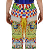 Dolce & Gabbana Multicolor Printed Snow Trouser Pants