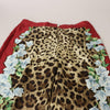 Dolce & Gabbana Multicolor Leopard Flora Printed Mid Waist Trouser Pants