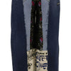 Dolce & Gabbana Multicolor Patchwork DG Fashion Wide Leg Denim Pant