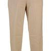 Dolce & Gabbana Ivory High Waist Cropped Folded Hem Trousers Pants