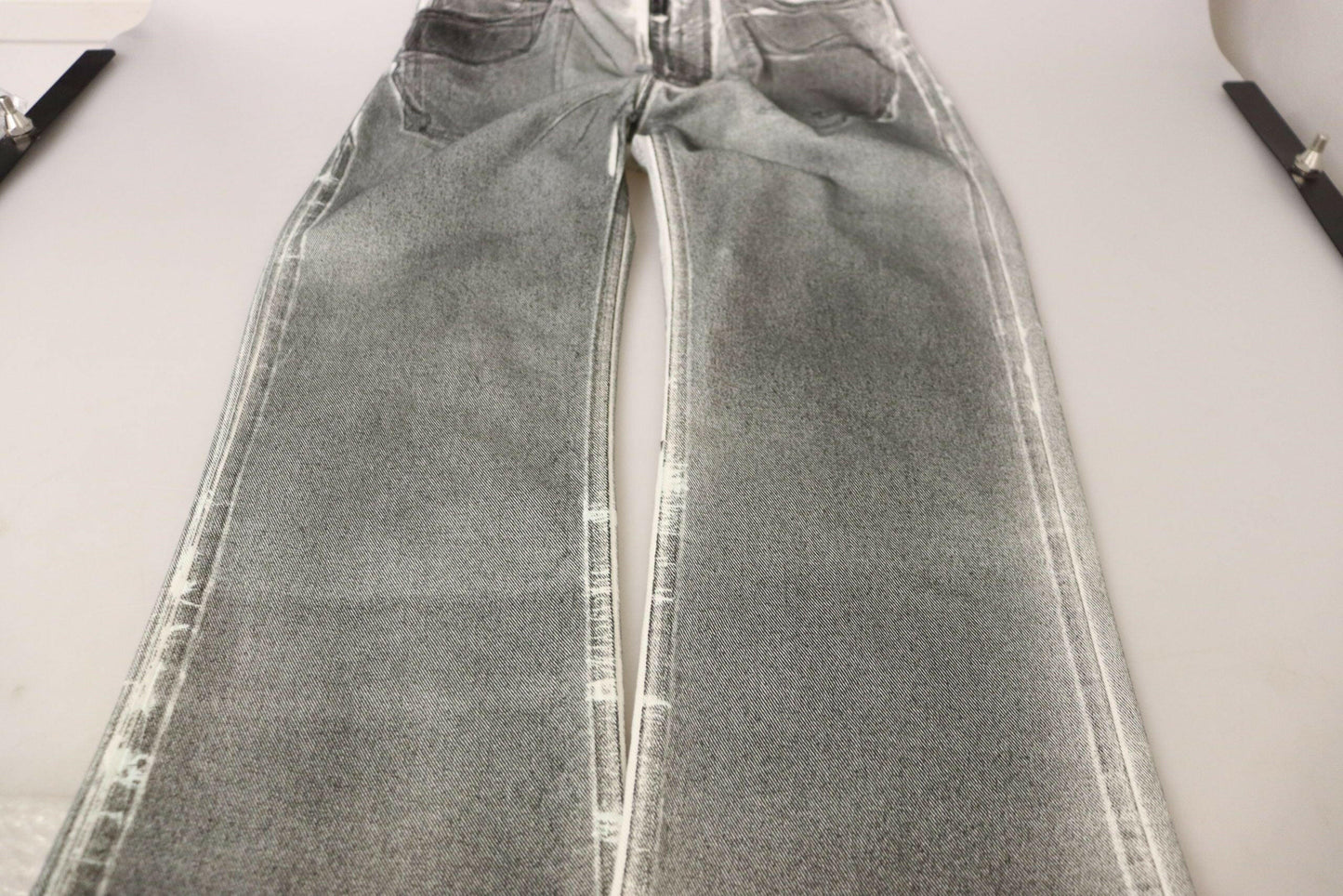 Dolce & Gabbana Grey Washed High Waist Denim Pants Cotton Jeans