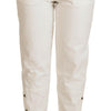 Dolce & Gabbana White High Waist Tapered Women Cotton Pants
