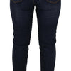 Dolce & Gabbana Blue Cotton High Waist Skinny Denim Jeans