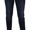 Dolce & Gabbana Blue Cotton High Waist Skinny Denim Jeans