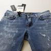Dolce & Gabbana Blue Washed Cotton Skinny Low Waist Denim Jeans