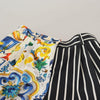 Dolce & Gabbana Multicolor Stripes Majolica Bermuda Shorts