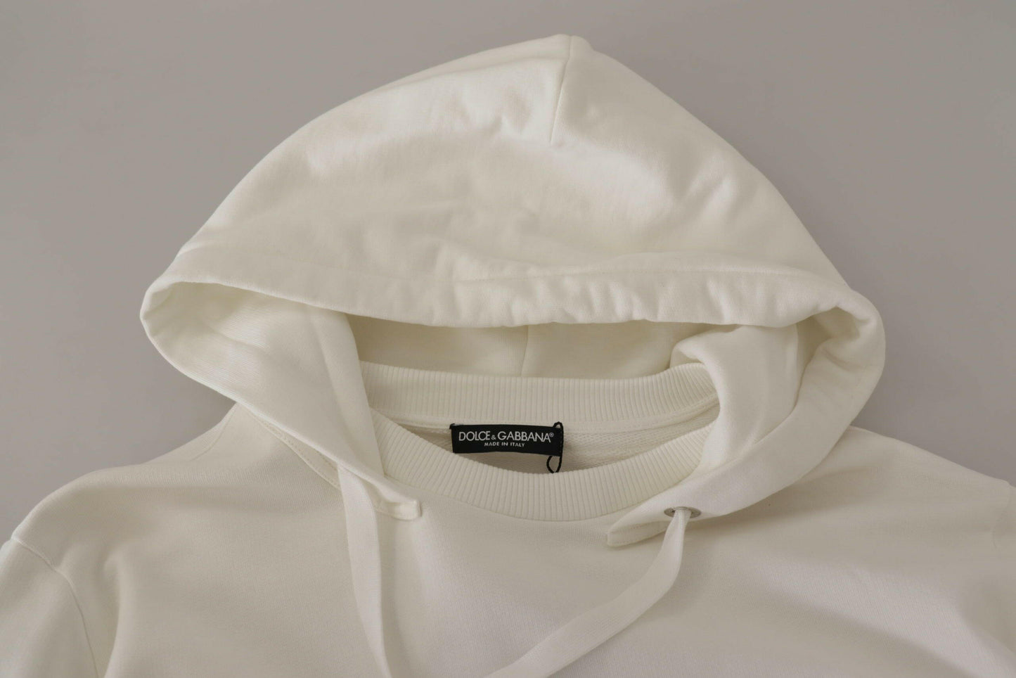 Dolce &amp; Gabbana Weißer Kapuzenpullover mit Stickerei