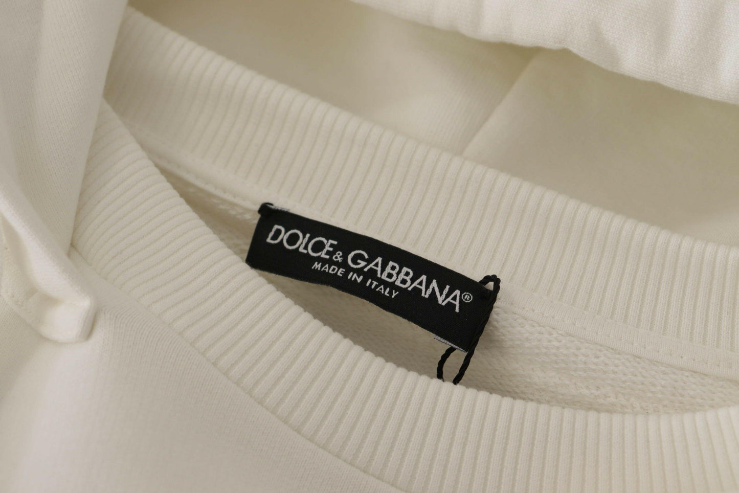 Dolce &amp; Gabbana Weißer Kapuzenpullover mit Stickerei