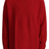 Dolce & Gabbana Red Wool Knit Round Neck Pullover Sweater