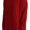 Dolce & Gabbana Red Wool Knit Round Neck Pullover Sweater