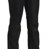John Galliano Black Washed Mid Waist Flared Denim Pants Cotton