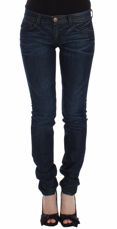 Ermanno Scervino Blaue Slim Jeans Denim Hose Skinny Leg Stretch