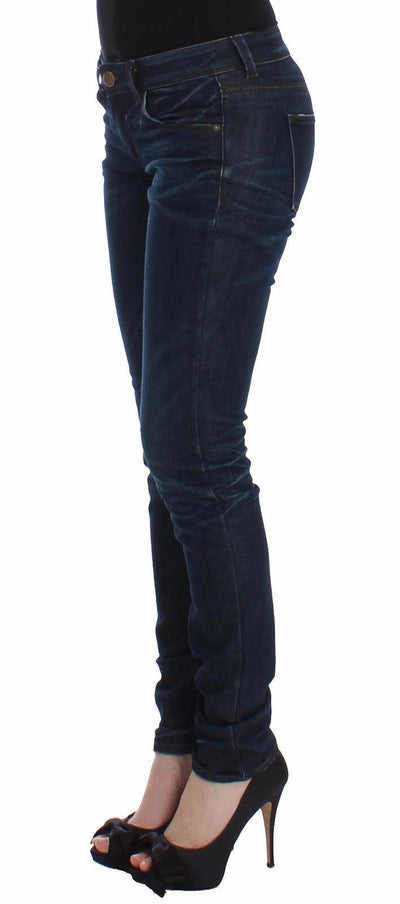 Ermanno Scervino Blaue Slim Jeans Denim Hose Skinny Leg Stretch