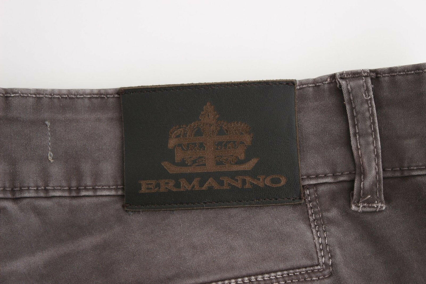 Ermanno Scervino Grau Slim Jeans Denim Hose Skinny Leg Stretch
