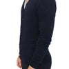 Ermanno Scervino Blue Wool Cashmere Cardigan Pullover Sweater