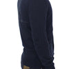 Ermanno Scervino Blue Wool Cashmere Cardigan Pullover Sweater