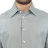 Ermanno Scervino Gray Cotton Long Sleeve Casual Shirt Top