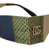 Dolce & Gabbana Gold Metal Rectangle Shades DG2263 Sunglasses