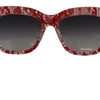 Dolce & Gabbana Red Lace Acetate Rectangle Shades  DG4231F  Sunglasses