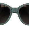 Dolce & Gabbana Blue Lace Acetate Crystal Round DG4190 Sunglasses