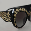 Dolce & Gabbana Black Gold Sequin Butterfly Polarized DG4326 Sunglasses
