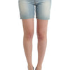 Ermanno Scervino Beachwear Blue Denim City Casual Dress Shorts