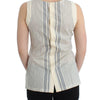 Ermanno Scervino Beachwear Striped Top Blouse Shirt Bow Tank