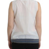 Ermanno Scervino White Blue Top Blouse Tank Shirt Sleeveless