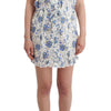 Ermanno Scervino Beachwear Blue Floral Beach Mini Dress Short