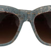 Dolce &amp; Gabbana DG4231 Sonnenbrille mit Schmetterlingsdesign aus Acetat mit blauer Spitze und Kristallen