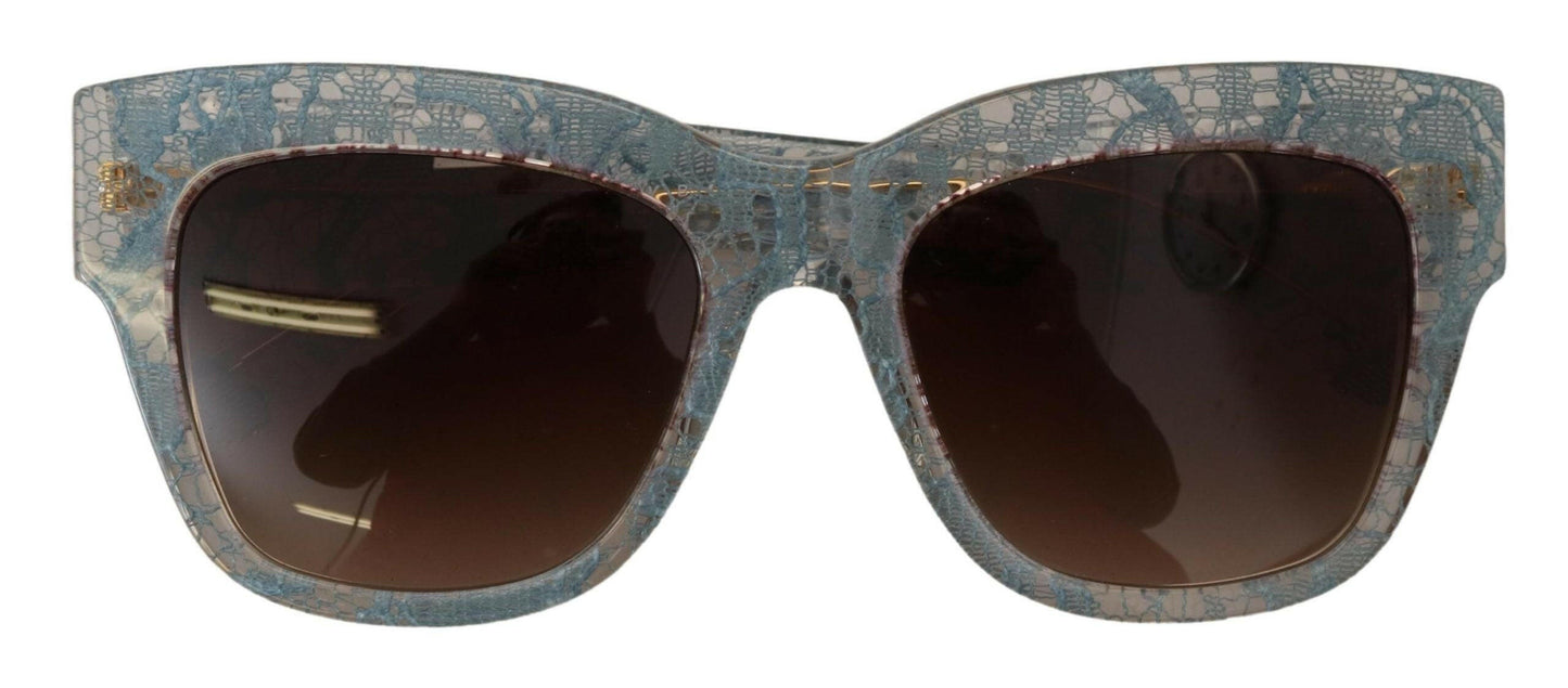 Dolce &amp; Gabbana DG4231 Sonnenbrille mit Schmetterlingsdesign aus Acetat mit blauer Spitze und Kristallen