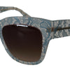 Dolce &amp; Gabbana DG4231 Sonnenbrille mit Schmetterlingsdesign aus Acetat mit blauer Spitze und Kristallen