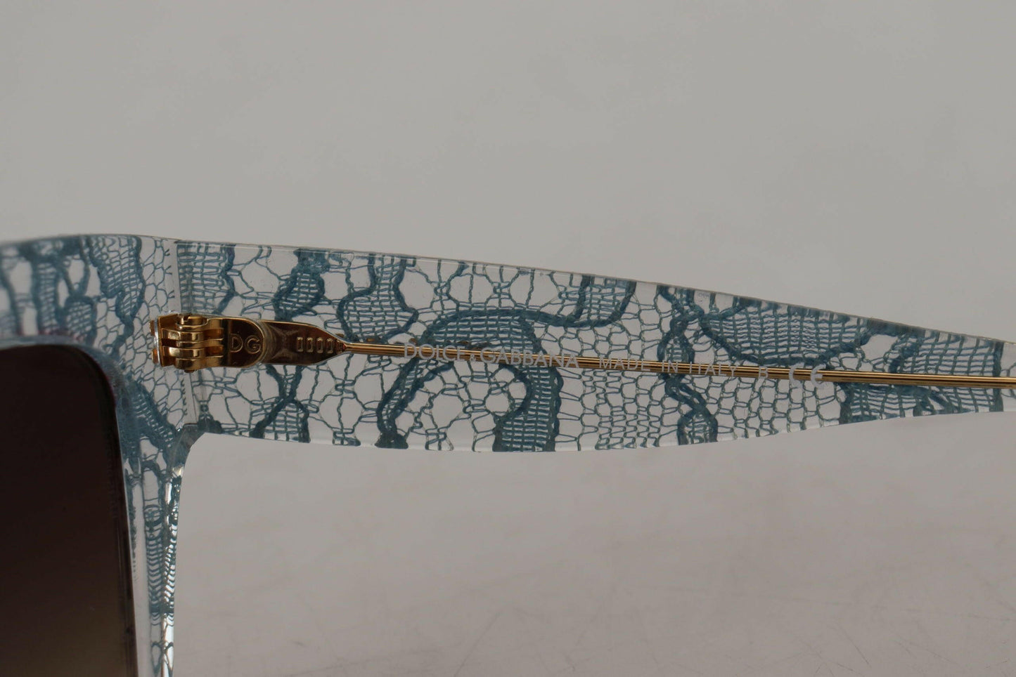 Dolce &amp; Gabbana DG4231 Sonnenbrille mit Schmetterlingsdesign aus Acetat mit blauer Spitze und Kristallen