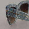 Dolce &amp; Gabbana DG4231 Sonnenbrille mit Schmetterlingsdesign aus Acetat mit blauer Spitze und Kristallen