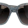 Dolce & Gabbana Blue Lace Acetate Rectangle Shades DG4226 Sunglasses