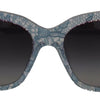Dolce & Gabbana Blue Lace Acetate Rectangle Shades DG4226 Sunglasses