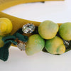 Dolce & Gabbana Yellow Lemons Sicily Crystal Diadem Tiara Headband