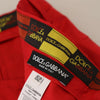 Dolce &amp; Gabbana Rote Chinos mit schmaler Passform aus Baumwolle