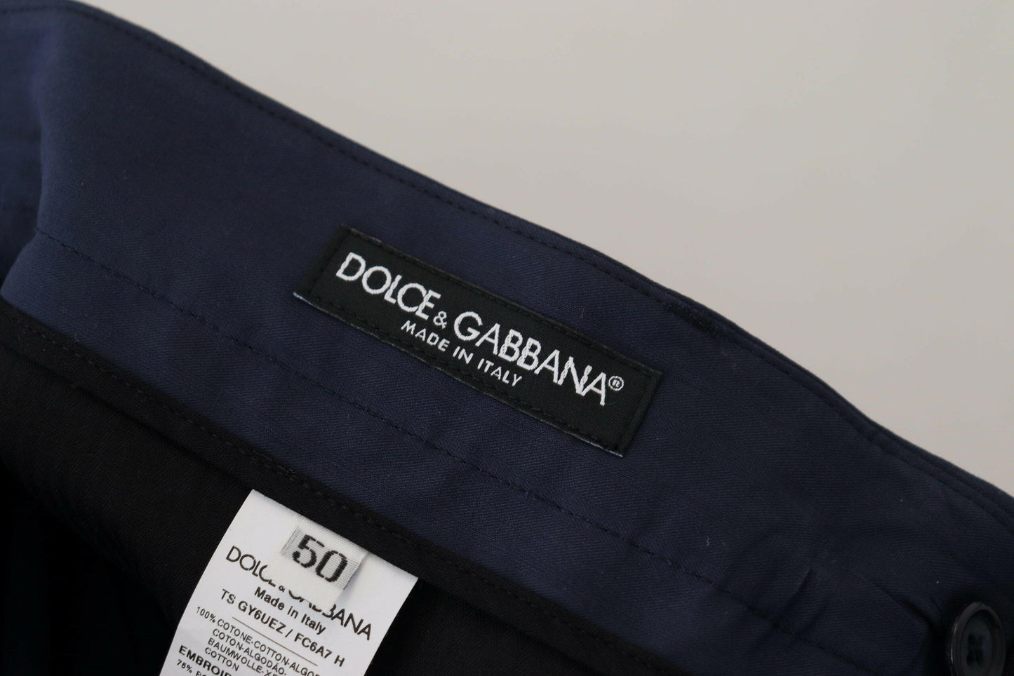 Dolce &amp; Gabbana Blaue Chinos mit schmaler Passform
